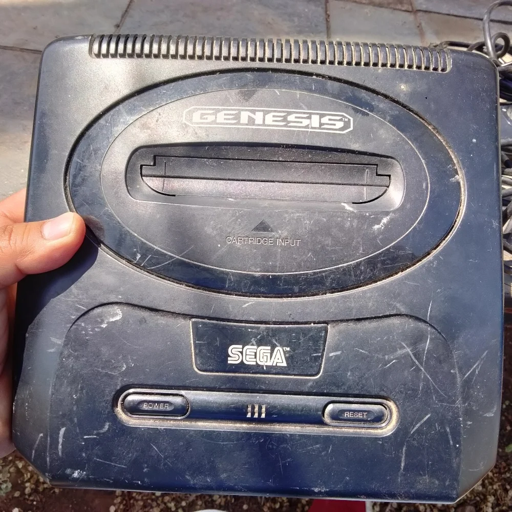Genesis Classic Black Console with Two Controllers UNTESTED